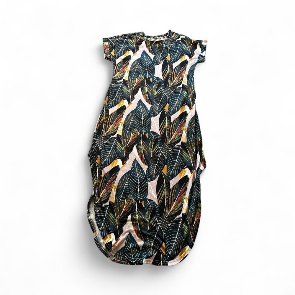 Tropical Leaf Print Maxi Dress - Picture 6 of 6